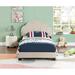 Isabelle & Max™ Hartselle Upholstered Panel Bed Upholstered, Solid Wood in White | 39.5 H x 44 W x 79 D in | Wayfair