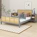 Bay Isle Home™ Postfield 3 Pieces Rattan Platform Full Size Bed w/ 2 Nightstands Wood in Gray | 33.5 H x 54.3 W x 79.1 D in | Wayfair