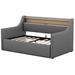 Brayden Studio® Keshawn Daybed Upholstered/Linen in Brown/Gray | 40.6 H x 47.6 W x 79.7 D in | Wayfair 9A15416E0CF046F5B7B1AD0C88243AF6