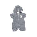 Kissy Kissy Short Sleeve Onesie: Blue Stripes Bottoms - Size 6-9 Month