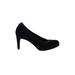 Stuart Weitzman Heels: Slip On Stiletto Cocktail Black Solid Shoes - Women's Size 7 - Round Toe