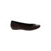 Vigotti Flats: Ballet Wedge Work Brown Solid Shoes - Women's Size 10 1/2 - Round Toe