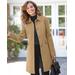 Blair Women's Larry Levine Updated Wool Coat - Brown - M - Misses