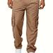 Mens Cargo Work Trousers Casual Thin Style Relaxed Fit Stretch Combat Tracksuit