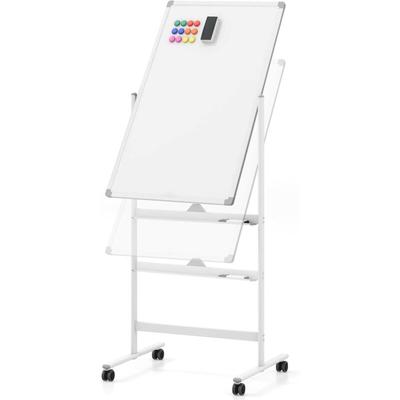 Costway - Doppelseitiges mobiles Whiteboard, 60 x 100 cm, höhenverstellbares magnetisches