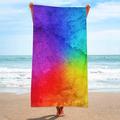 arc-en-ciel tie-dye microfibre éponge tissu plage serviette de bain bord de mer assis couverture châle sueur serviette