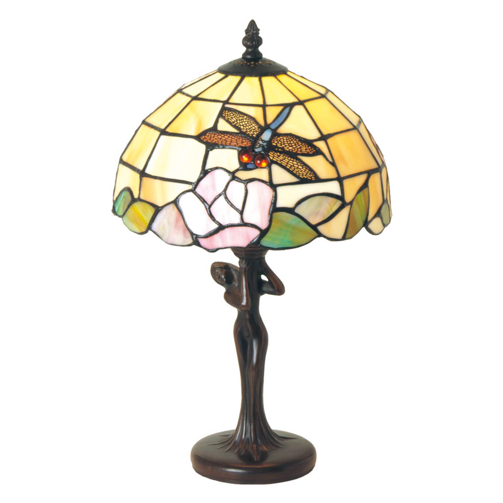 Artistar Tiffany Tischlampe Sirin, Multicolour, für Wohn- / Esszimmer, Metall, Tiffany, Tischlampe
