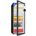 Bomann® Getränkekühlschrank mit Glastür | Kühlschrank mit 245/244L Nutzinhalt & 5 Gitterablagen | Flaschenkühlschrank mit Abtauautomatik & stufenloser Temperaturregelung | KSG 7289 schwarz