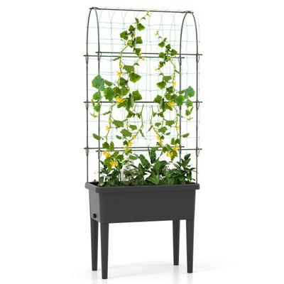 Costway Self-watering Raised Garden Bed Elevated P...