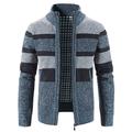 Homme Pull Chandail Gilet Cardigan Pull Zippé Pull Veste A côtes Tricoter Tricoté Bloc de couleur Mao Mode Casual Des sports Usage quotidien Vêtement Tenue Automne hiver bleu marine Bleu M L XL