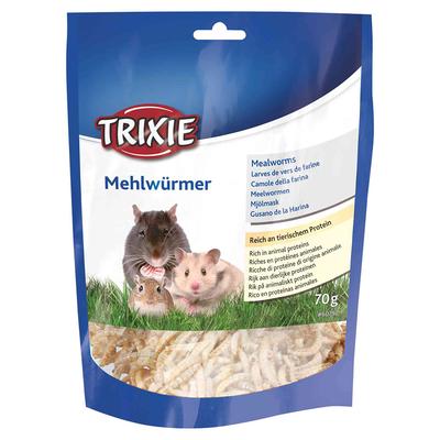 2x 70 g de vers de farine déshydratés Trixie Friandise pour petits animaux