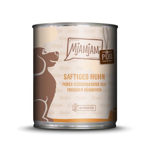 12x800g MjAMjAM Délice de viande pur poulet - Nourriture humide pour chien