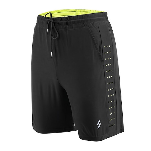 Herren Einfarbig Gepolsterte Fahrradhose Fahhrad Gepolsterte Shorts / Chamois Mountainbike MTB Straßenradsport Sport 3D-Polster Schnelltrocknend Feuchtigkeitsableitend Atmungsaktiv Schwarz Bekleidung Image
