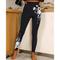 Damen Yoga-Leggings Bauchkontrolle Po-Lifting Hohe Taille Yoga Fitness Fitnesstraining Strumpfhosen Leggings Blumenmuster 1 # 2 # 8 # Spandex Herbst Sport Sportkleidung Dehnbar Schmaler Schnitt