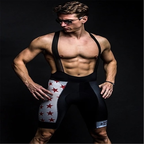 Herren Damen Grafik Fahrradträgerhose Radhose Unterlage Fahhrad Trägerhose MTB-Shorts Rennpassform Sport 3D-Polster Rutschfest Elastisch Rosa / Rosa Schwarz Bekleidung Fahrradbekleidung