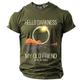 Hallo Dunkelheit, mein alter Freund, Vintage-Street-Style, Herren-T-Shirt mit 3D-Druck, T-Shirt, Sport, Outdoor, Urlaub, Ausgehen, T-Shirt, Schwarz, Armeegrün, Dunkelblau, Kurzarm-T-Shirt mit