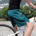 Herren MTB Hosen Radlerhose Fahrradhose Fahrradshorts 3D gepolsterte Shorts Fahhrad Kurze Hose Baggyhosen MTB Mountain Rennrad Sport Atmungsaktiv Schnelltrocknend Leichtgewichtig Reflexstreiffen grün