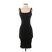 Ambiance Casual Dress - Bodycon: Black Solid Dresses - Women's Size Small