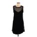 BB Dakota Casual Dress - Shift Scoop Neck Sleeveless: Black Print Dresses - Women's Size Medium