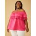 Plus Size Layered Off The Shoulder Top