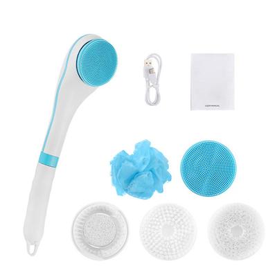 Electric Bath Shower Brush Handheld Massage Body Brush Back Clean Long Handle Spa Exfoliation Clean Scrub Bath Brushes