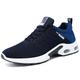 Men's Sneakers Running Shoes Flyknit Air Cushion Breathable Wearable Lightweight Comfortable Running Outdoor Round Toe Rubber PVC Knit Summer Spring Fall Black Black White Black Red Blue Black