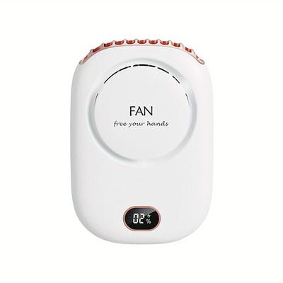Portable Neck Fan with Adjustable Lanyard – USB Rechargeable Bladeless Fan with 3 Speeds for On-the-Go Cooling