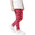 Avamo Kids Cartoon Printed High Waisted Leggings Elastic Waist Casual Pants Girls Leopard Print Playwear Long Pant Red Monkey 150cm