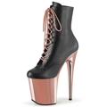 Women's Dance Boots Pole Dancing Shoes Performance Stilettos Ankle Boots Platform Solid Color Slim High Heel Round Toe Zipper Adults' Red / Black Bright Black Black