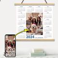 2024 Photo Calendar Custom PrintsPoster with Hangers Wall Hanging Customable Wall Art Canvas Prints - Holiday Modern Art Prints