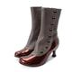 Women's Boots Plus Size Vintage Shoes Heel Boots Outdoor Daily Solid Color Color Block Mid Calf Boots Winter Kitten Heel Round Toe Elegant Vintage Casual Walking PU Zipper Black Purple Brown