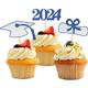 48-Piece Graduation Cake Toppers - Perfect Party Decorations for Graduation Season, Cake Props and Accessories