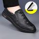 Men's Loafers Slip-Ons Hand Stitching Walking Vintage Casual Outdoor Leather Warm Comfortable Slip Resistant Booties / Ankle Boots Lace-up Black White Grey Fall