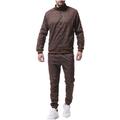 men's activewear sets - winter long sleeve classic plaid tracksuit - full-zip sweatshirt jacket with pants for mens - stylish sportswear for men gym - xmas gifts for men