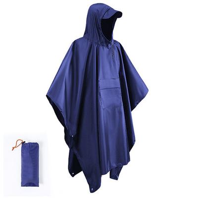 Men Women Hooded Rain Poncho Waterproof Raincoat Jacket for Hiking Camping Fishing