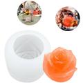 Ynkkvre - Lot de 1 moules en silicone pour bougies en forme de roses et fleurs 3D,Moule à glaçons