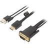 Adnauto - Cable hdmi 1.4 prise male D-Sub 15pin male Jack 3.5mm prise male usb a prise male 2m