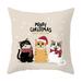 Limei Cushion Case Wear-resistant Creative Santa Claus Pattern Cushion Case Breathable Convenient for Gifts