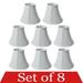 Mestar Decor 8-pack Mini Bell Candelabra Lamp Shade Lampshade 5 H Clip On Style(8pcs) for Chandeliers White Color