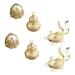 6Pcs Delicate Brass Ancient Brass Craft Pendants Decors Retro Hanging Decorations