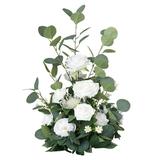 S SERENABLE Artificial Flower Bouquets Faux Flowers Tables Decoration Vase Decor Wedding Centerpiece Table Centerpiece for Wedding Garden White Flower