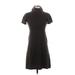 Theory Casual Dress - A-Line High Neck Short sleeves: Black Solid Dresses - Women's Size P