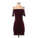 One Clothing Casual Dress - Mini: Burgundy Dresses - Women's Size Small