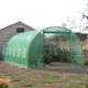 Living And Home Green Walk In Steel Frame Garden Tunnel Greenhouse With Roll Up Door Windows, 6X3X2M