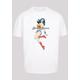 Kurzarmshirt F4NT4STIC "F4NT4STIC Herren Wonder Woman Jump with Heavy Oversize Tee" Gr. S, weiß (white) Herren Shirts T-Shirts