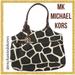 Michael Kors Bags | Michael Kors Giraffe Print Bag Purse Shoulder Tote Handbag | Color: Brown/Cream | Size: Os