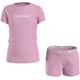 Pyjama CALVIN KLEIN UNDERWEAR "KNIT PJ SET (SS+SHORT)" Gr. 128/134, rosa (tearosemauve, w, tearosemauve) Kinder Homewear-Sets Pyjamas