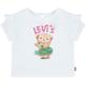 Print-Shirt LEVI'S KIDS "LVG HULA RUFFLE SHOULDER TEE" Gr. 18M (86), weiß (bright white) Baby Shirts T-Shirts