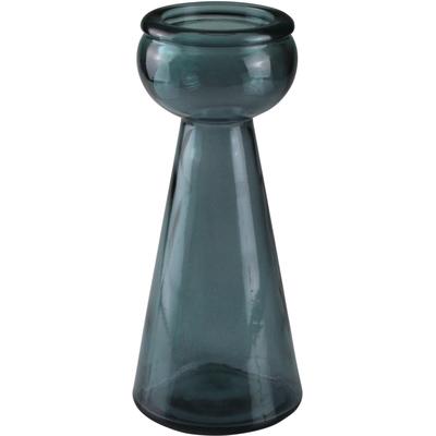 Kerzenständer AM DESIGN "Kerzenhalter aus recyceltem Glas", blau (rauchfarben, grau blau), H:40cm Ø:15cm, Glas, Kerzenhalter, im außergewöhnlichen Design Image