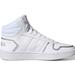 Adidas Shoes | Adidas Hoops 2.0 Mid White Silver Metallic Womens Size 7 New. Rt $70 | Color: White | Size: 7